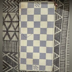Louis Vuitton Cream and Blue Checkered Wallet